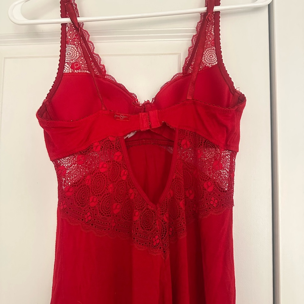 Jessica Simpson Red Lace Teddy - Picture 5 of 7